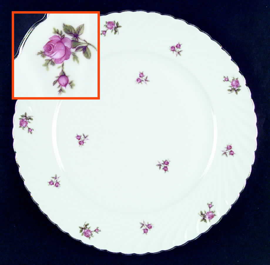 Rosemarie (Swirl Edge, Platinum Trim) Dinner Plate by Jaeger-1