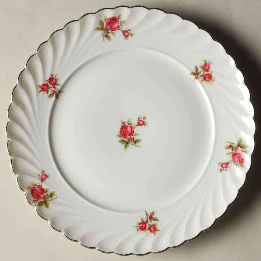 Rosemarie (Swirl Edge, Platinum Trim) Bread & Butter Plate by Jaeger-1