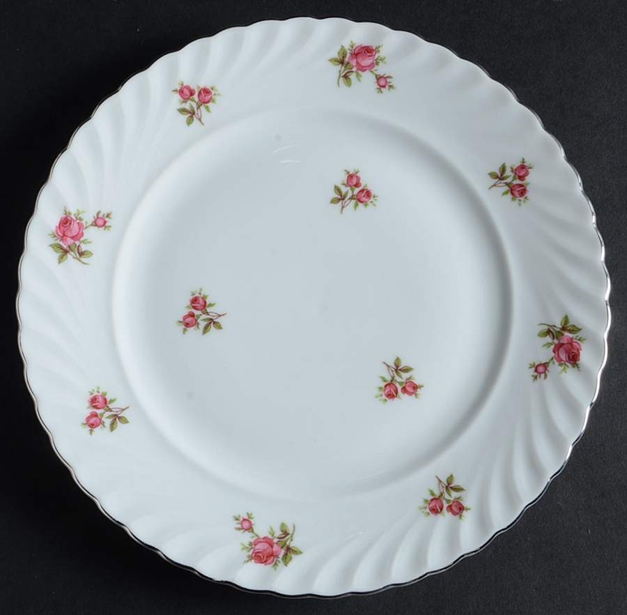 Rosemarie (Swirl Edge, Platinum Trim) Salad Plate by Jaeger-1