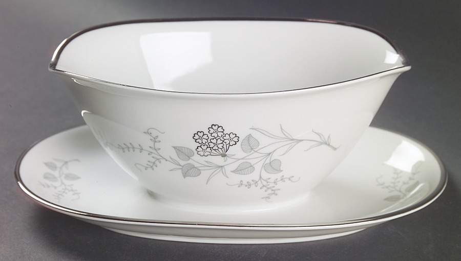 Silver Glory Gravy Boat with Attached Underplate by Jaeger-1