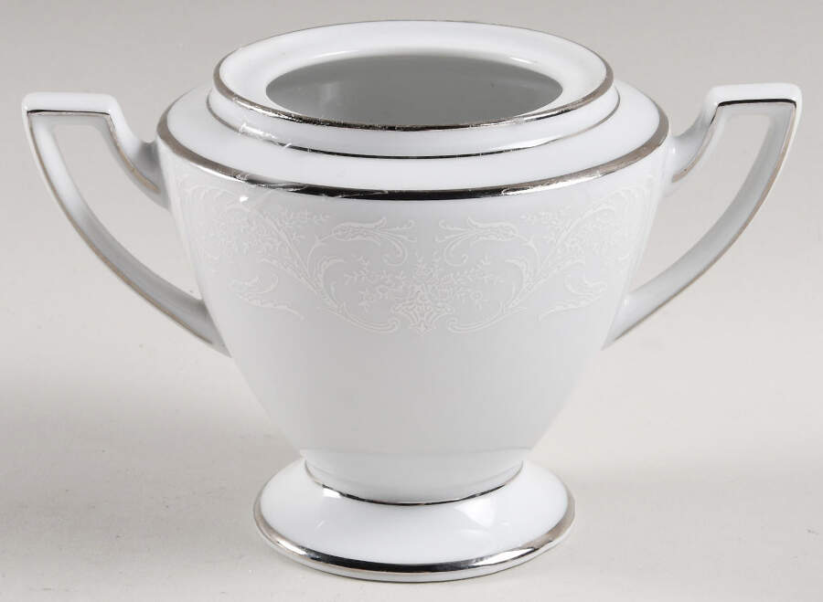 White Chantilly Sugar Bowl No Lid by Jaeger-1