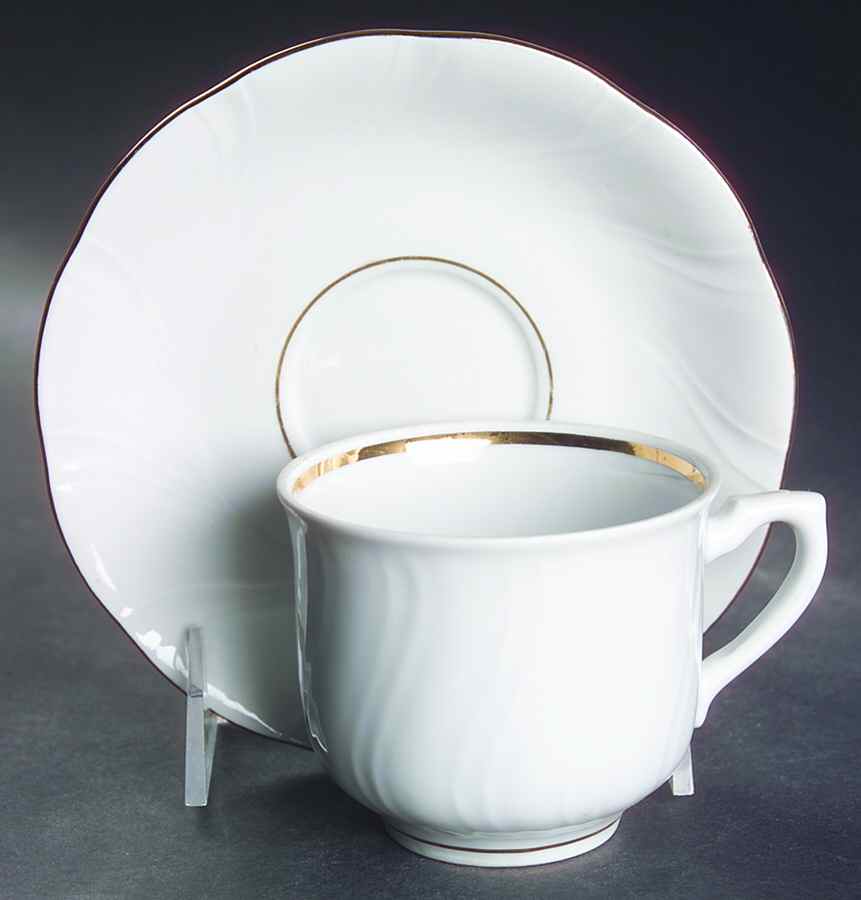 Allegro Flat Cup & Saucer Set by Jamestown-1