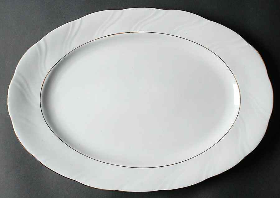 Allegro 15" Oval Serving Platter by Jamestown-1