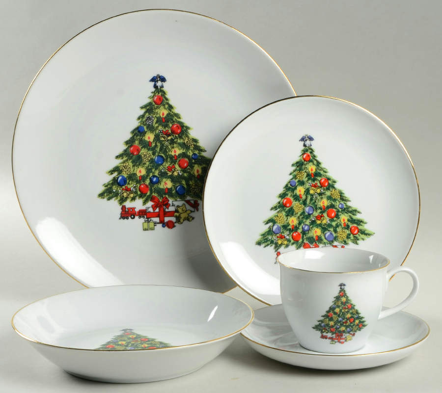 Christmas Treasure 5 Piece Place Setting by Jamestown-1