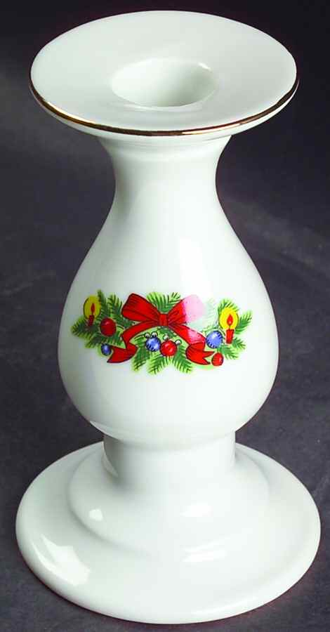 Christmas Treasure 5" Candlestick by Jamestown-1