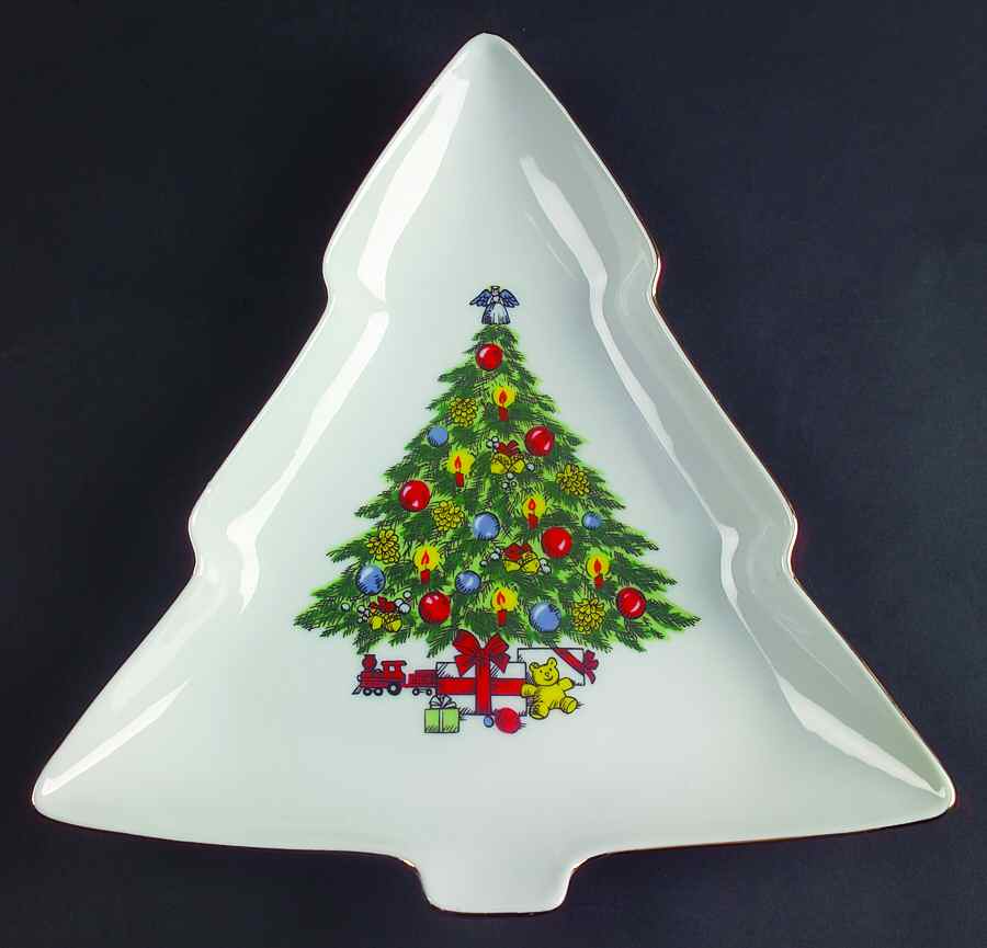 Christmas Treasure Large Tree Shaped Dish by Jamestown-1