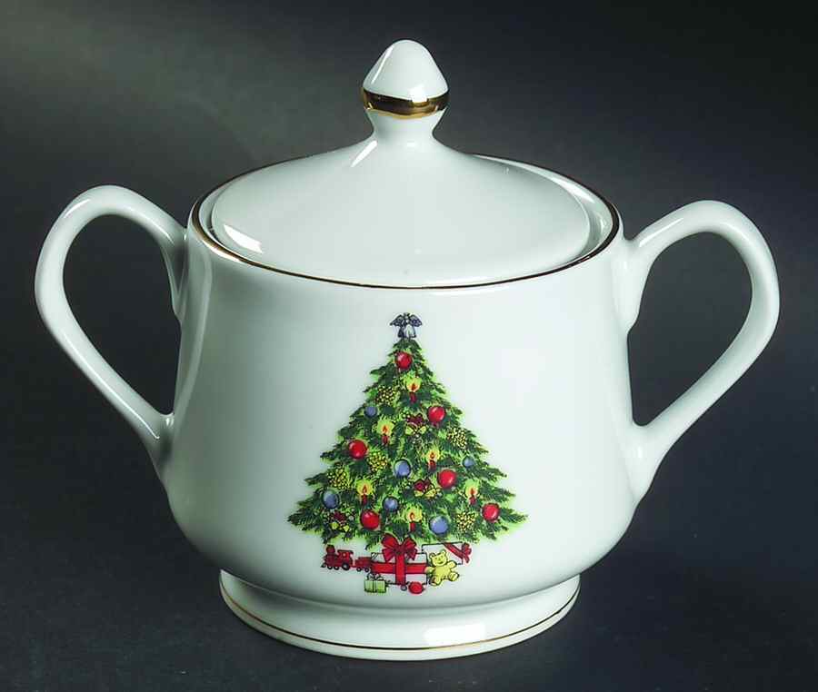 Christmas Treasure Sugar Bowl & Lid by Jamestown-1