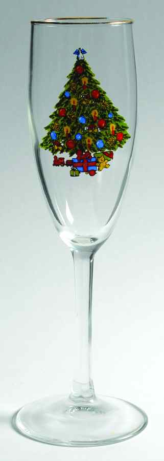 Christmas Treasure Glassware Champagne Flute by Jamestown-1