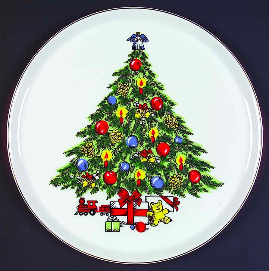 Christmas Treasure Cake Plate by Jamestown-1