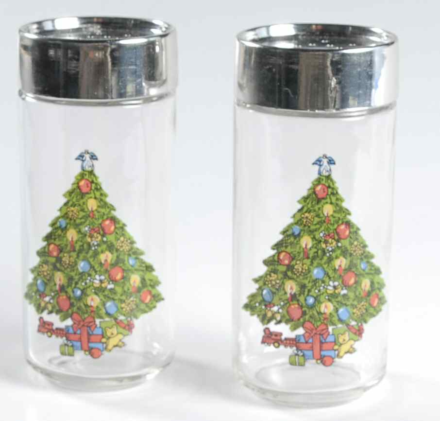 Christmas Treasure Glassware Salt and Pepper Set by Jamestown-1
