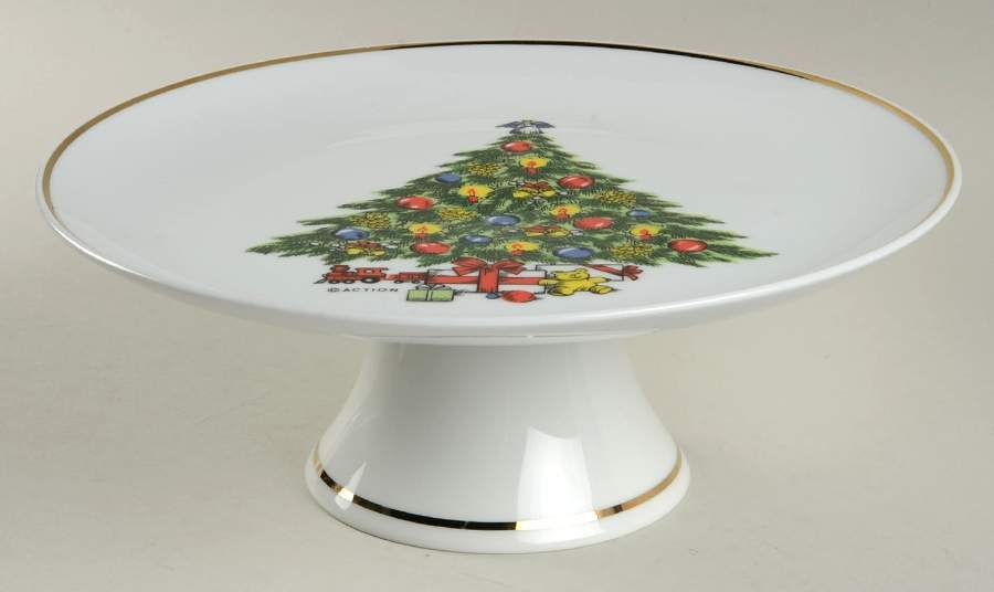 Christmas Treasure 10" Diameter Pedestal Cake Stand by Jamestown-1