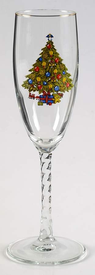 Christmas Treasure Glassware Champagne Flute by Jamestown-1