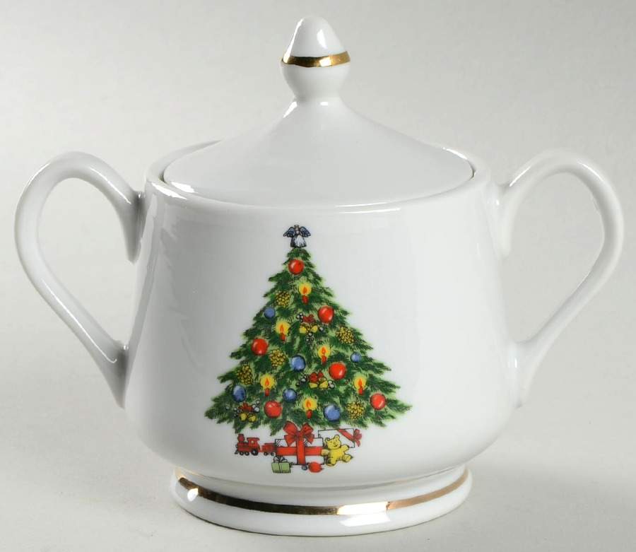 Christmas Treasure Sugar Bowl & Lid by Jamestown-1