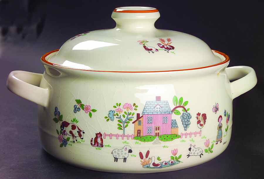Country Home 2 Qt Round Covered Casserole by Jamestown-1