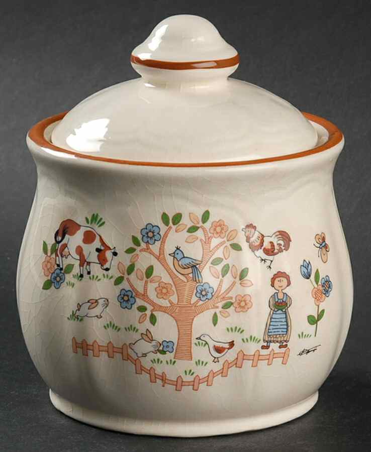 Country Home Sugar Bowl & Lid by Jamestown-1