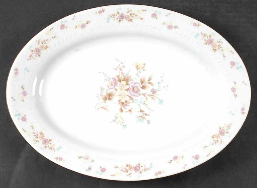 Romance 14" Oval Serving Platter by Jamestown-1