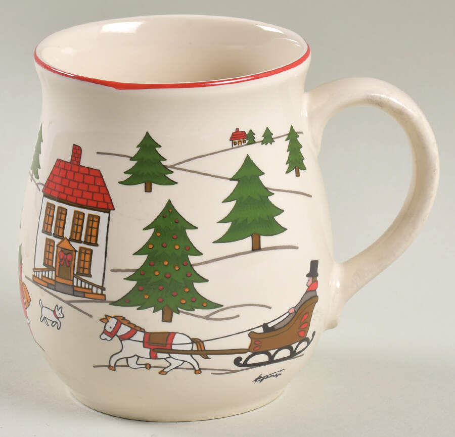 The Joy of Christmas (Smooth, Red Trim) Mug by Jamestown-1