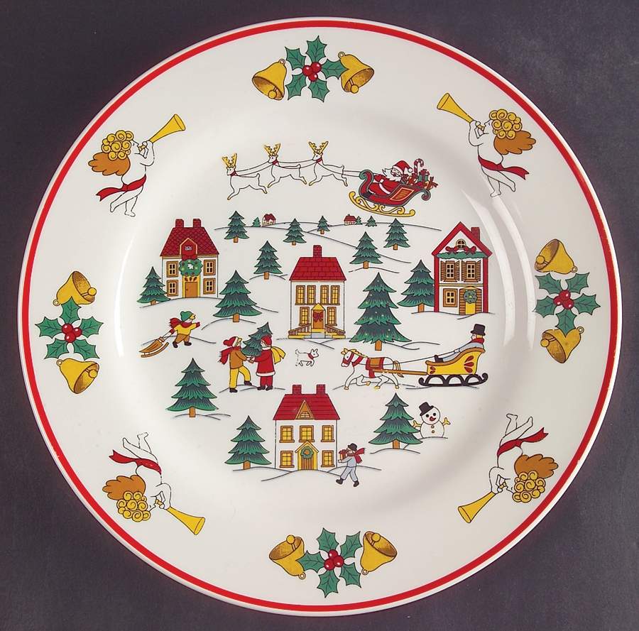 The Joy of Christmas (Smooth, Red Trim) Dinner Plate by Jamestown-1