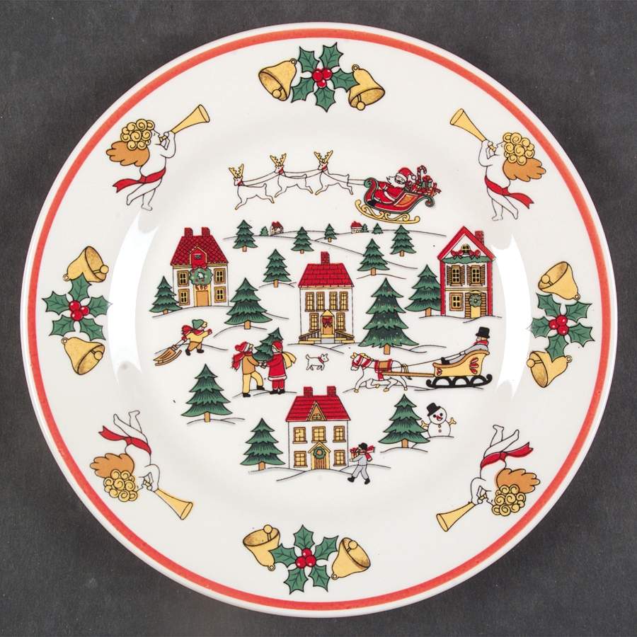 The Joy of Christmas (Smooth, Red Trim) Salad Plate by Jamestown-1