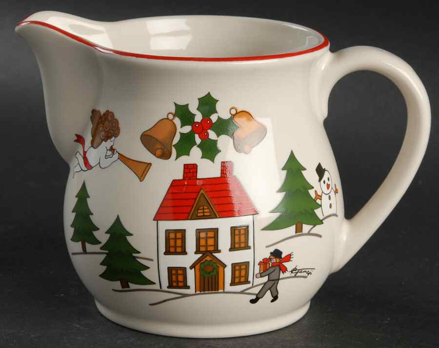 The Joy of Christmas (Smooth, Red Trim) Creamer by Jamestown-1