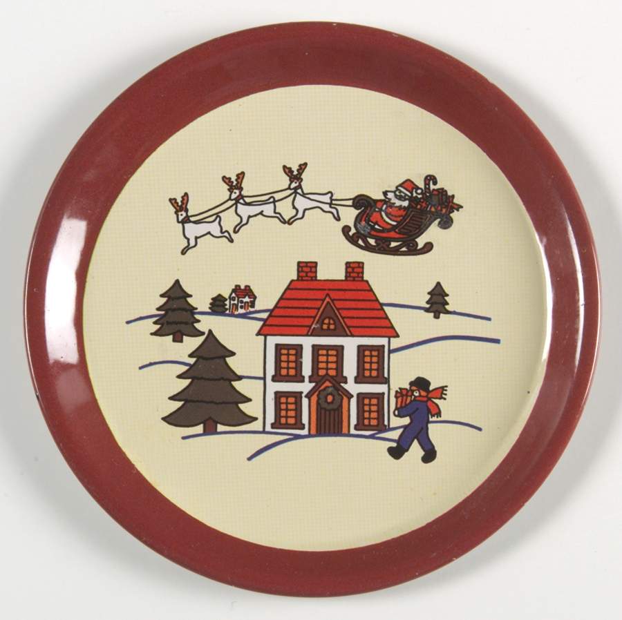 The Joy of Christmas (Smooth, Red Trim) Metal Coaster by Jamestown-1