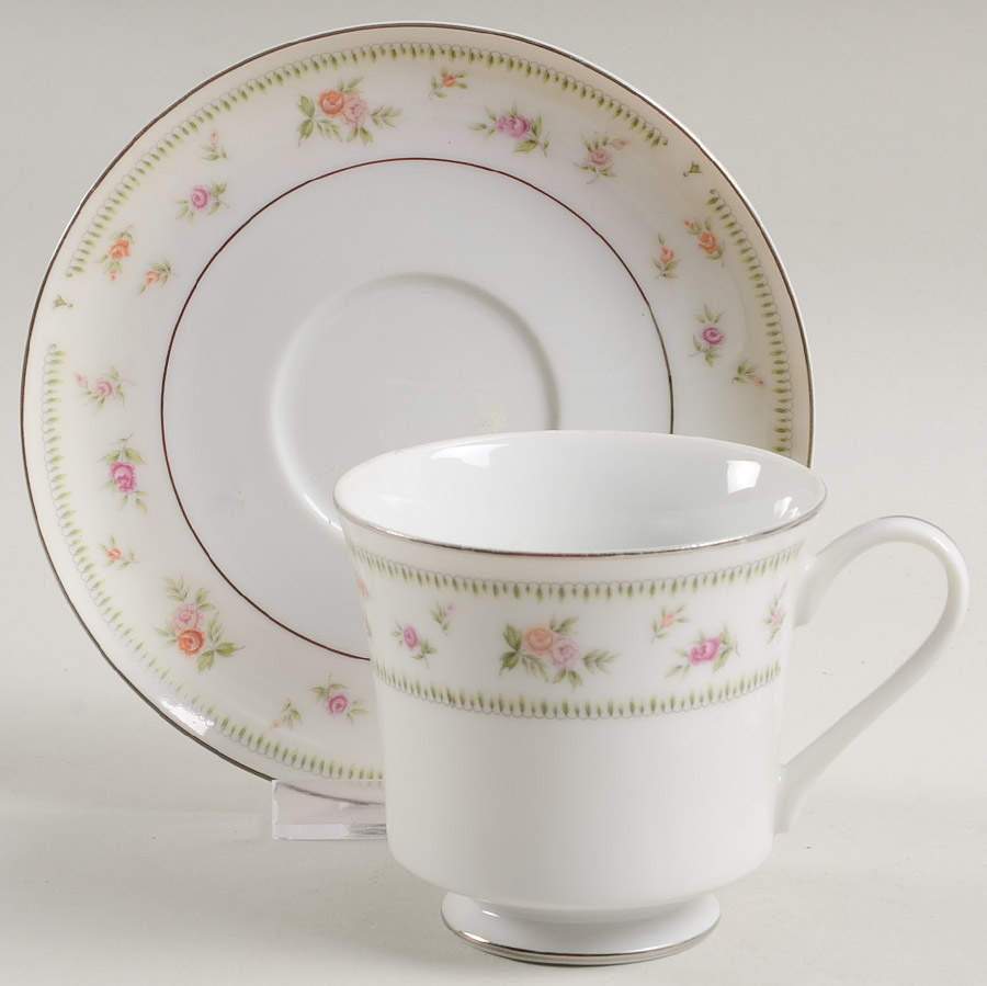 Abingdon Footed Cup & Saucer Set by Japan-1
