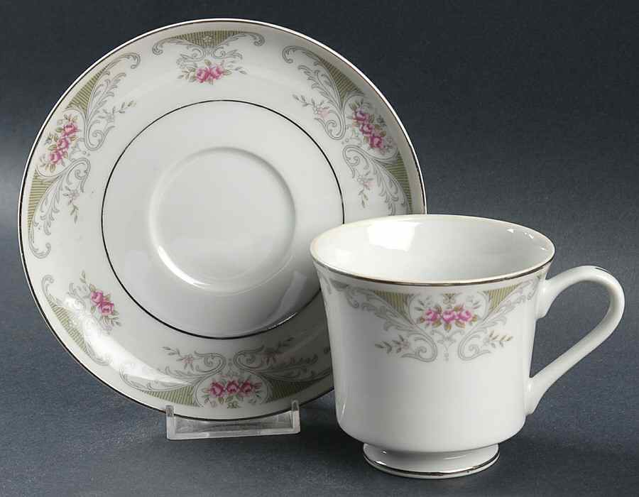Alberon Footed Cup & Saucer Set by Japan-1
