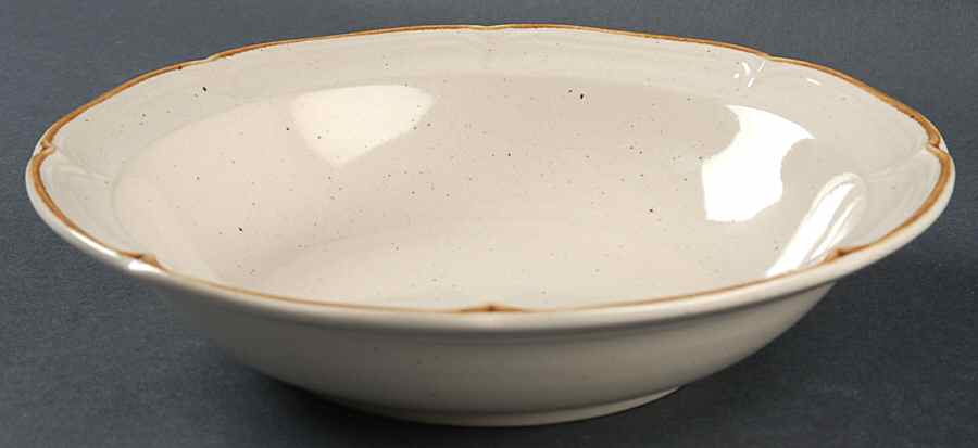 COUNTRY ALMOND Rim Soup Bowl by Japan-1
