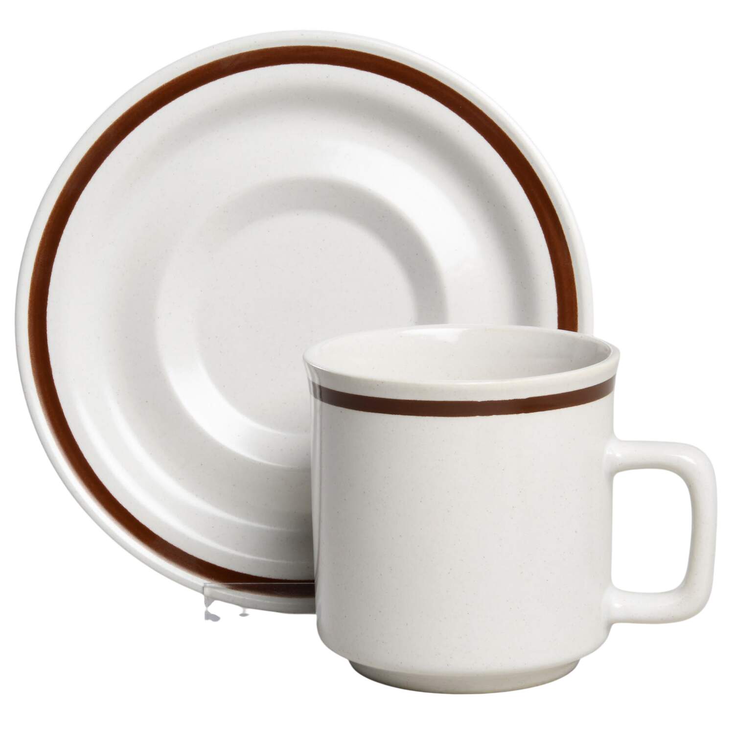 Autumn Gold Flat Cup & Saucer Set by Japan-1