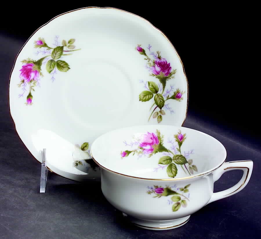 Bella Rose Footed Cup & Saucer Set by ACI-1