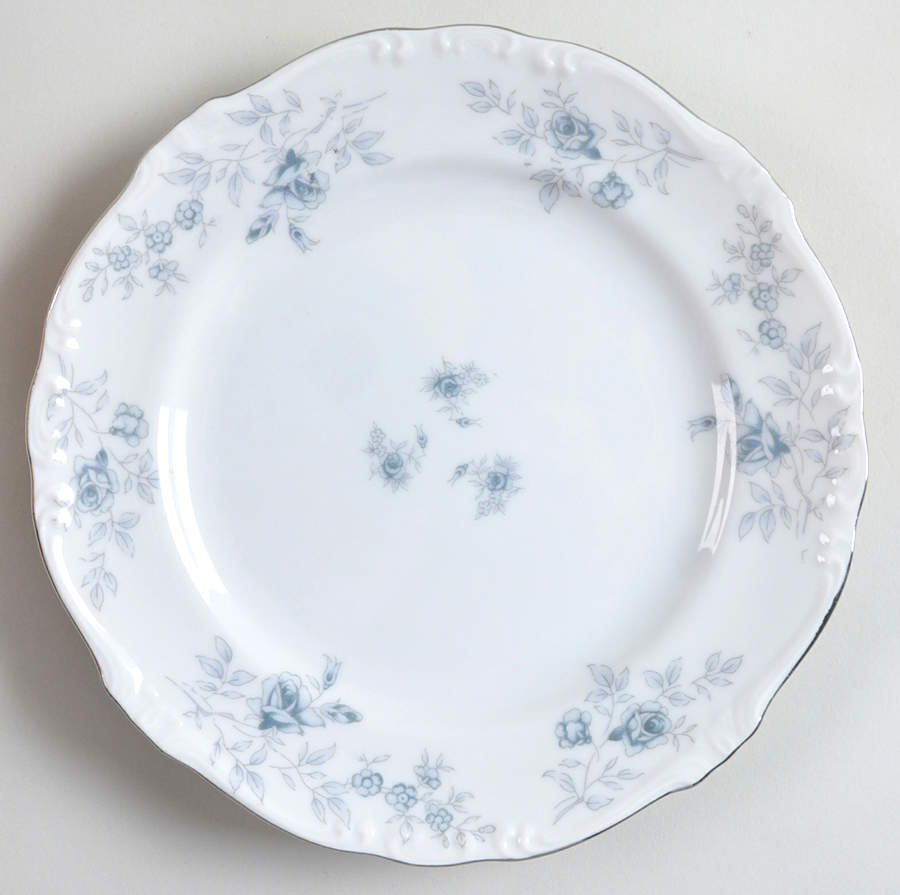 Blue Dawn (Platinum Trim) Salad Plate by Japan-1