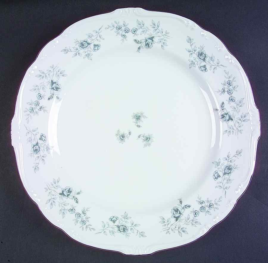 Blue Dawn (Platinum Trim) 12" Chop Plate (Round Platter) by Japan-1