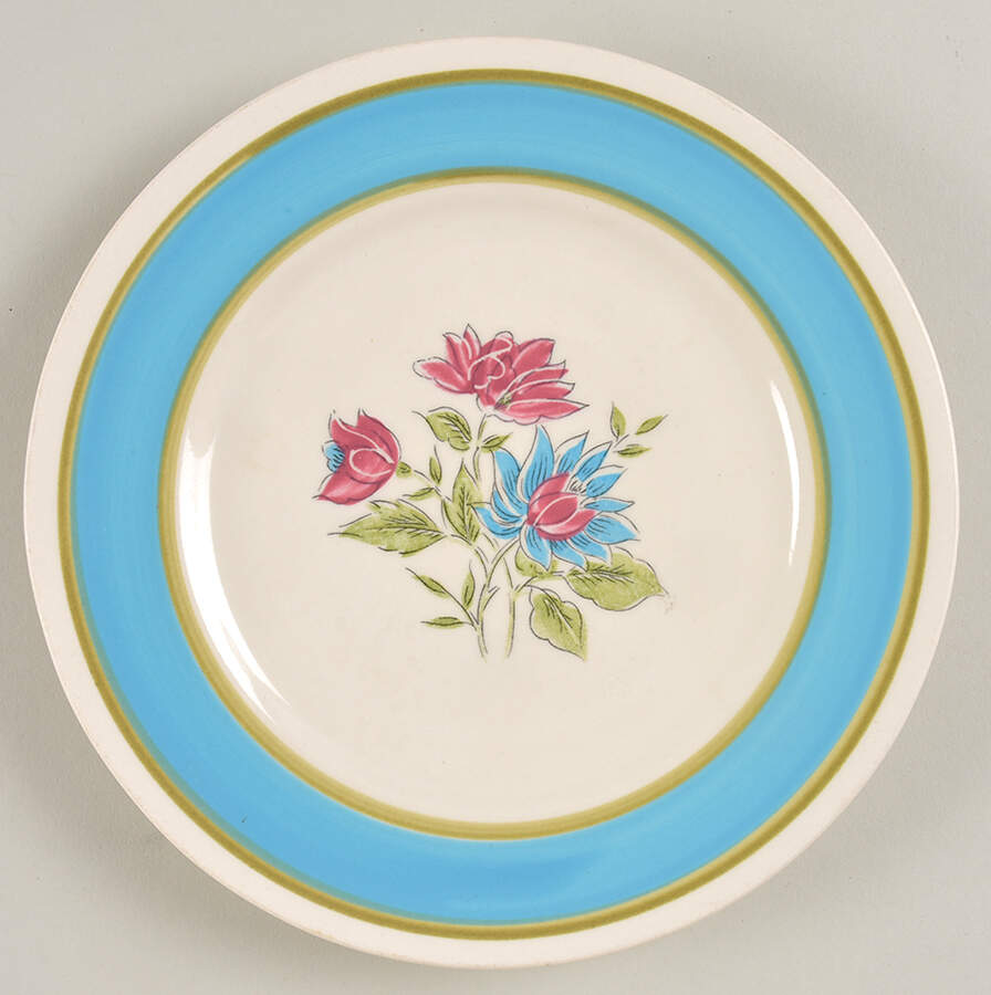 Blue Lagoon Salad Plate by Japan-1