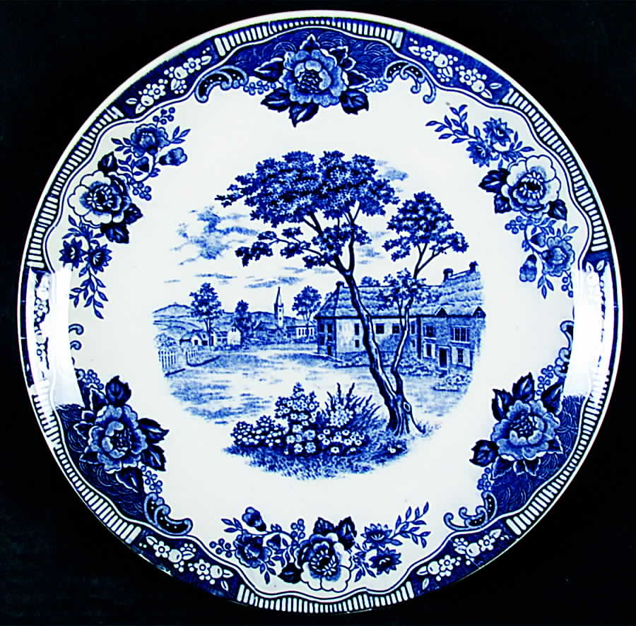 Blue Normandy Dinner Plate by Japan-1