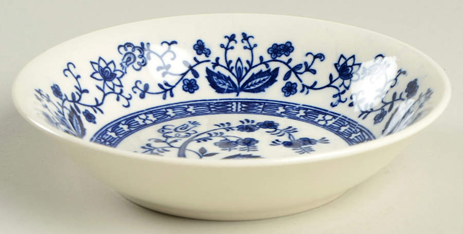 Blue Onion (Earthenware, Innerband) Fruit/Dessert (Sauce) Bowl by Japan-1