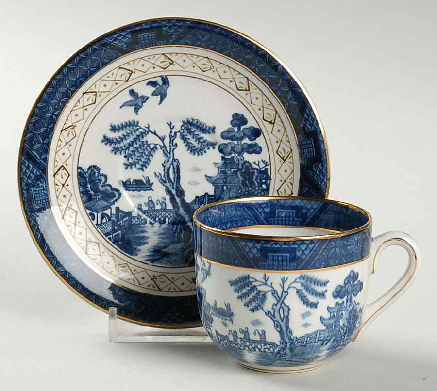 Blue Willow Flat Demitasse Cup & Saucer Set by Nikko-1