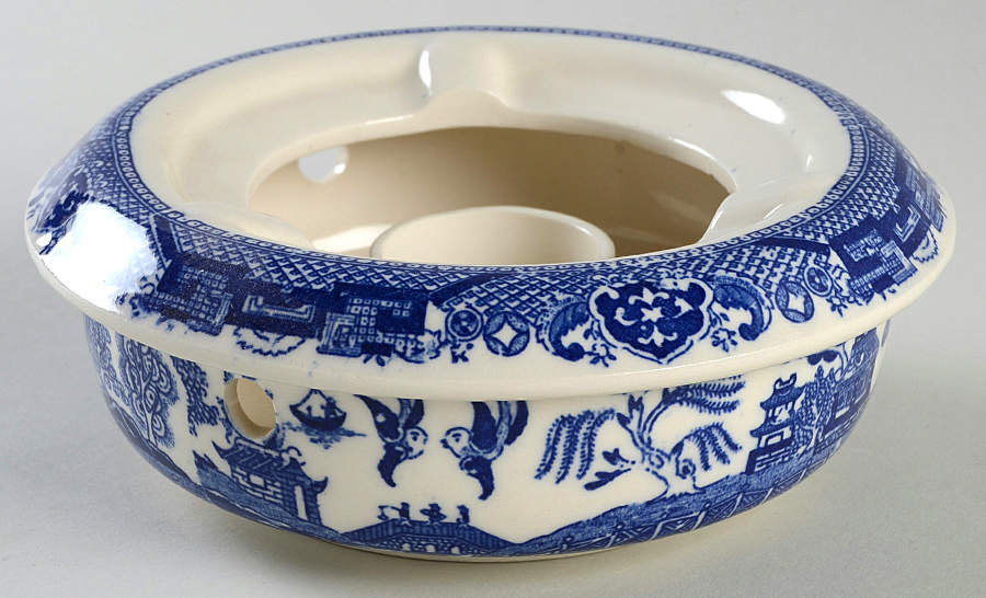 Blue Willow (No Gold, "Japan" Only) China Warmer Stand by Japan-1