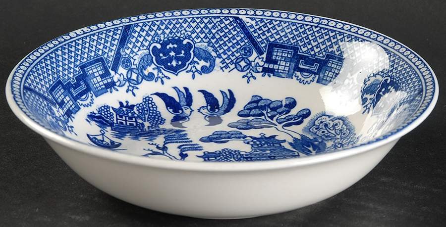 Blue Willow (No Gold, "Japan" Only) Coupe Cereal Bowl by Japan-1