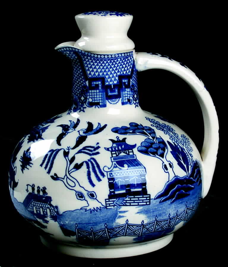 Blue Willow (No Gold, "Japan" Only) Carafe & Lid by Japan-1