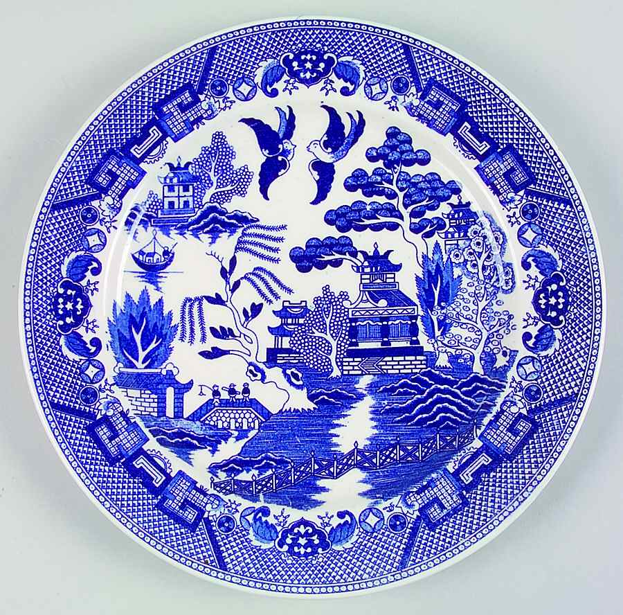 Blue Willow (No Gold, "Japan" Only) Dinner Plate by Japan-1
