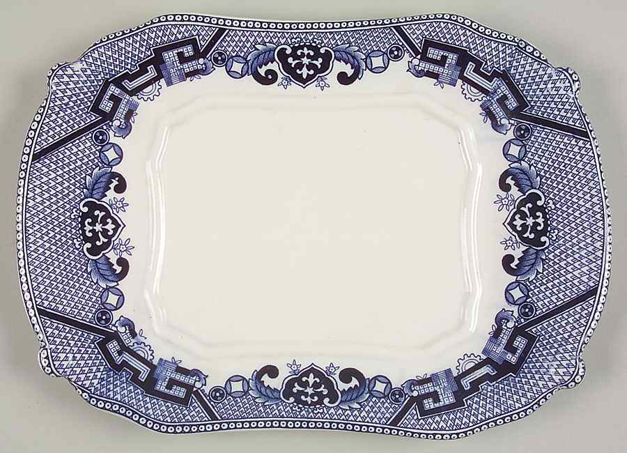 Blue Willow (No Gold, "Japan" Only) Small Tureen Underplate by Japan-1