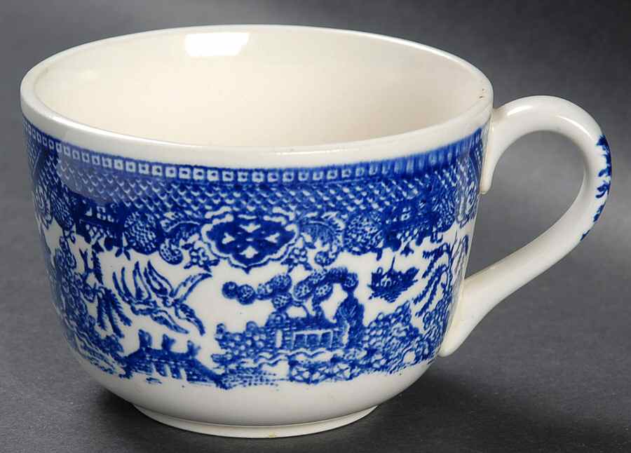 Blue Willow (No Gold, "Japan" Only) Flat Cup by Japan-1