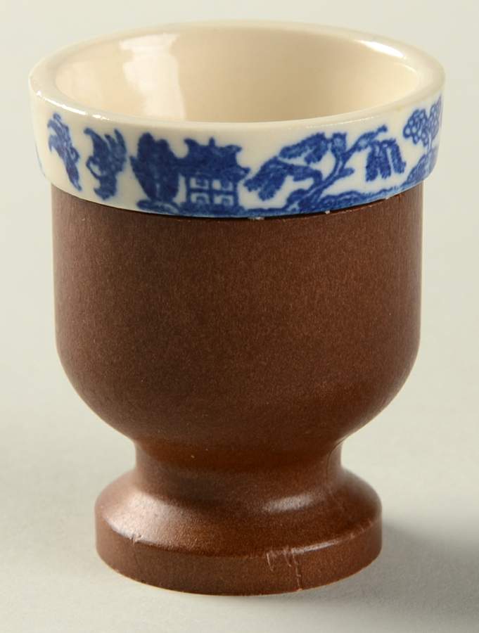 Blue Willow (No Gold, "Japan" Only) Egg Cup with Plastic Base by Japan-1