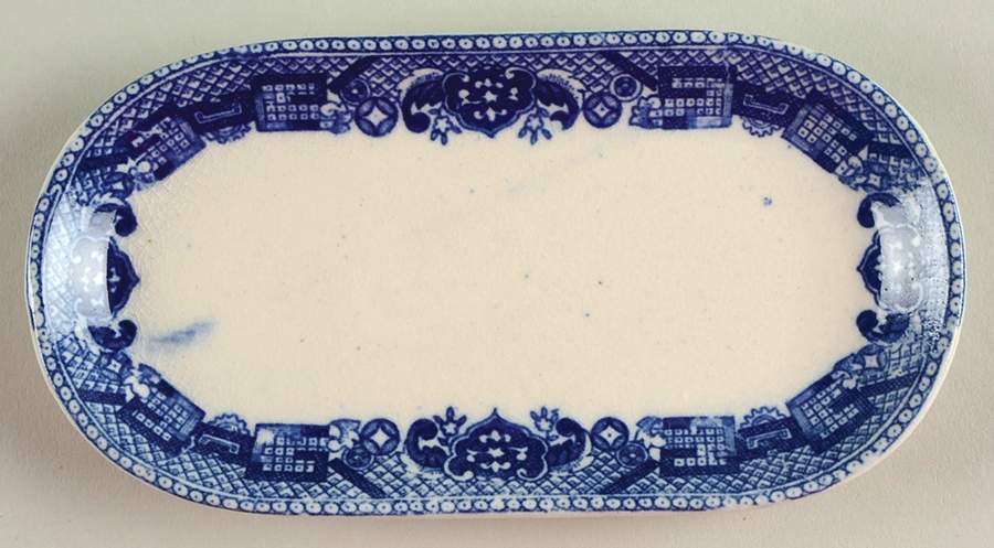 Blue Willow (No Gold, "Japan" Only) Tray for Vinegar and Oil Tray Set by Japan-1