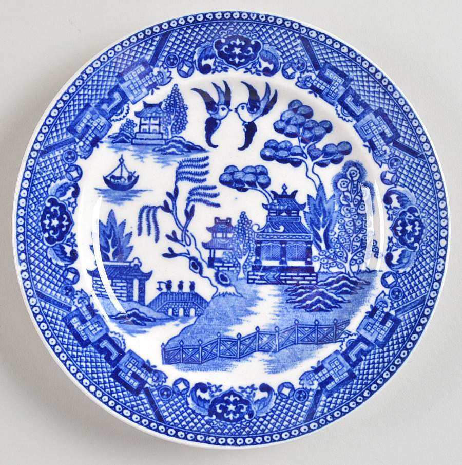 Blue Willow (Occupied, No Trim) Bread & Butter Plate by Japan-1