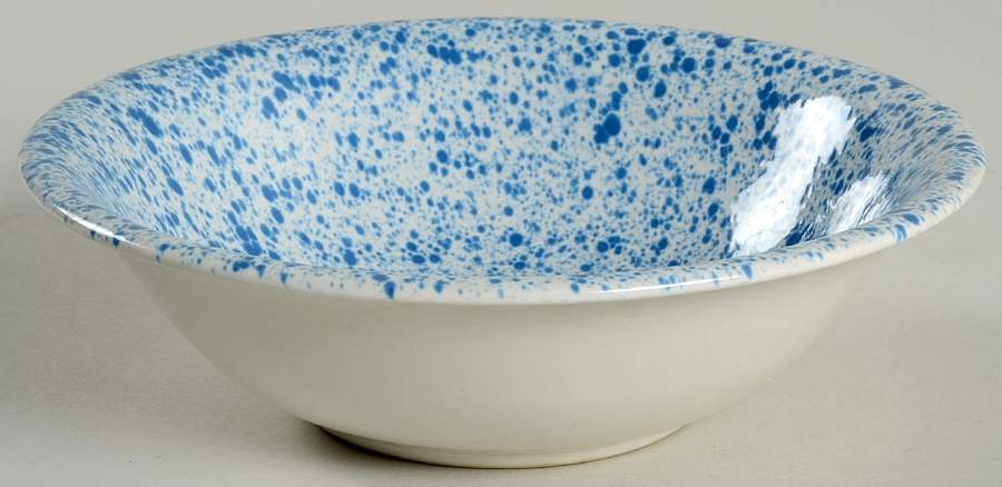 Carnival Spatter Blue Coupe Cereal Bowl by Japan-1