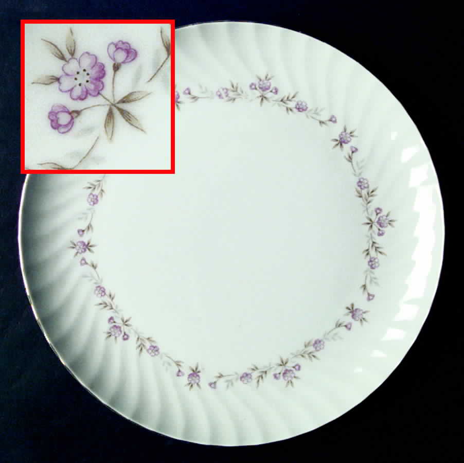 Christine (Pink Flowers) Dinner Plate by M Japan-1