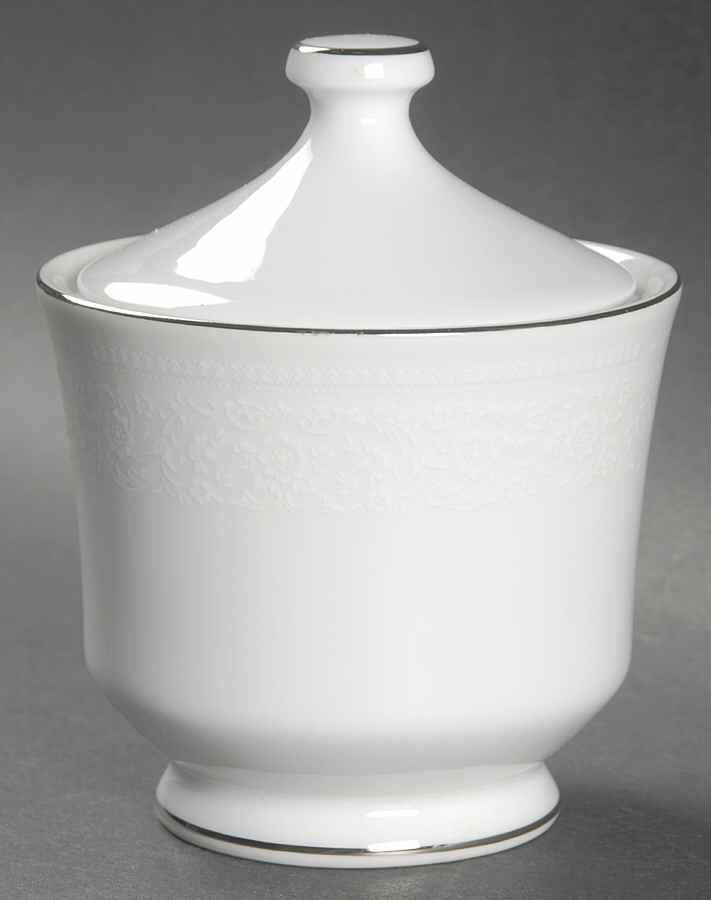 Country Lace Sugar Bowl & Lid by Japan-1