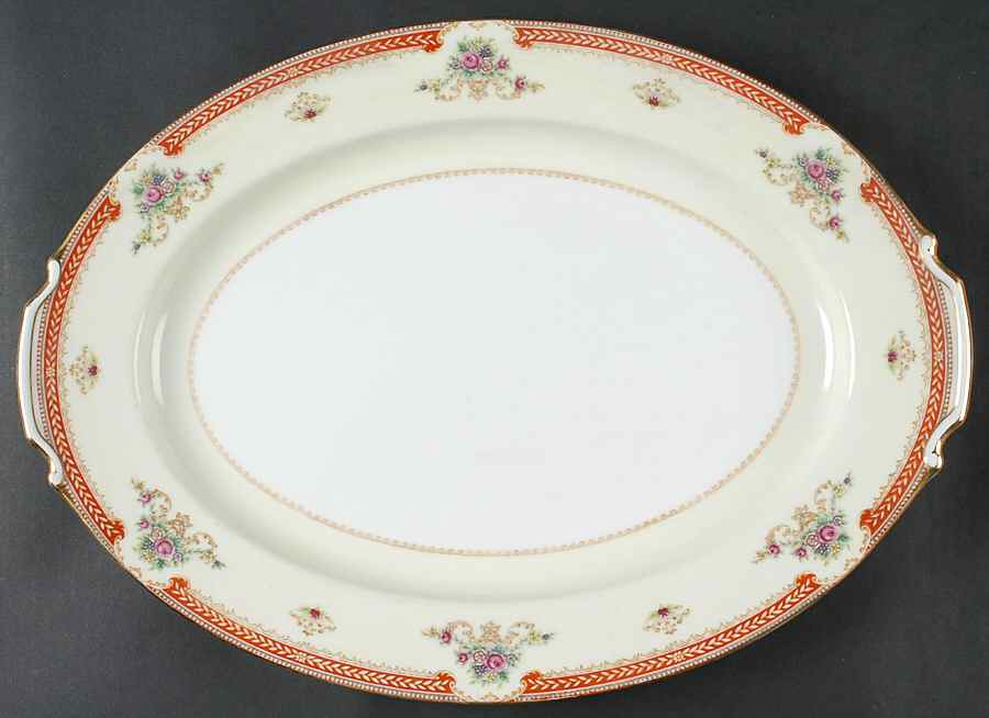 Cynthia 17" Oval Serving Platter by King's Court-1