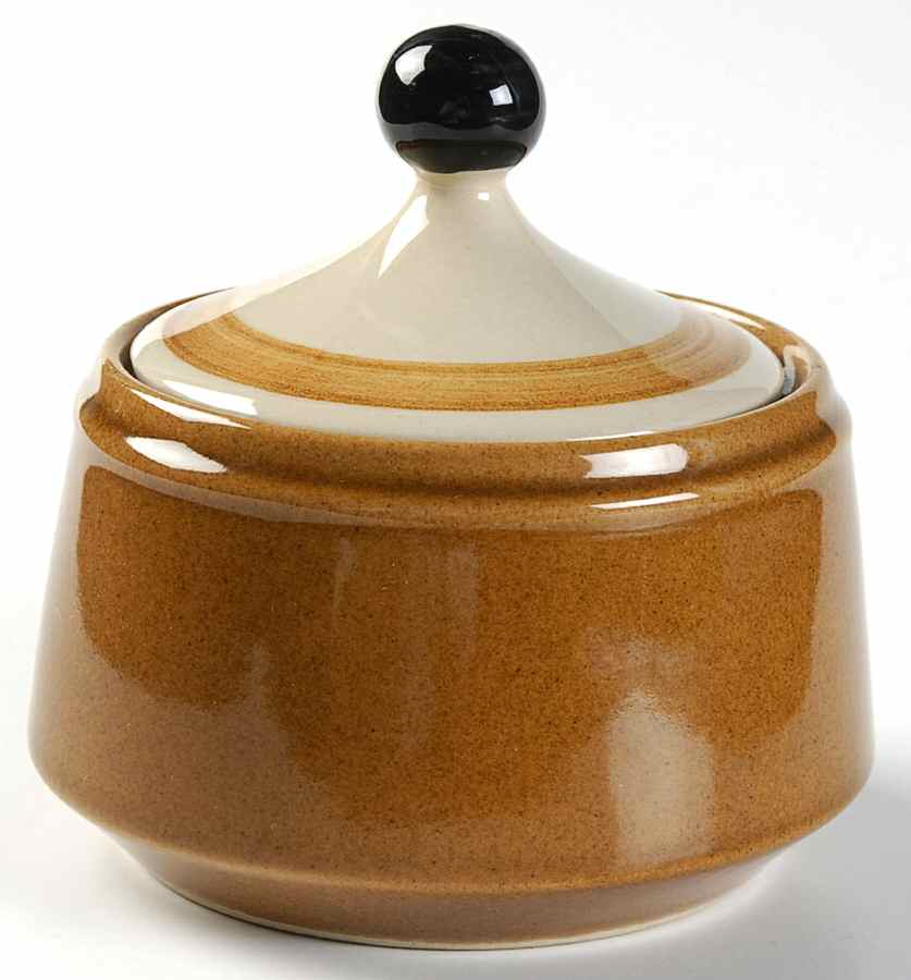 Daisy Vale Tan Sugar Bowl & Lid by JCPenney-1